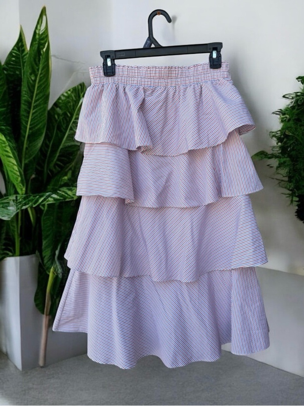 Anthropologie Prose & Poetry Striped Tiered Skirt Size XS